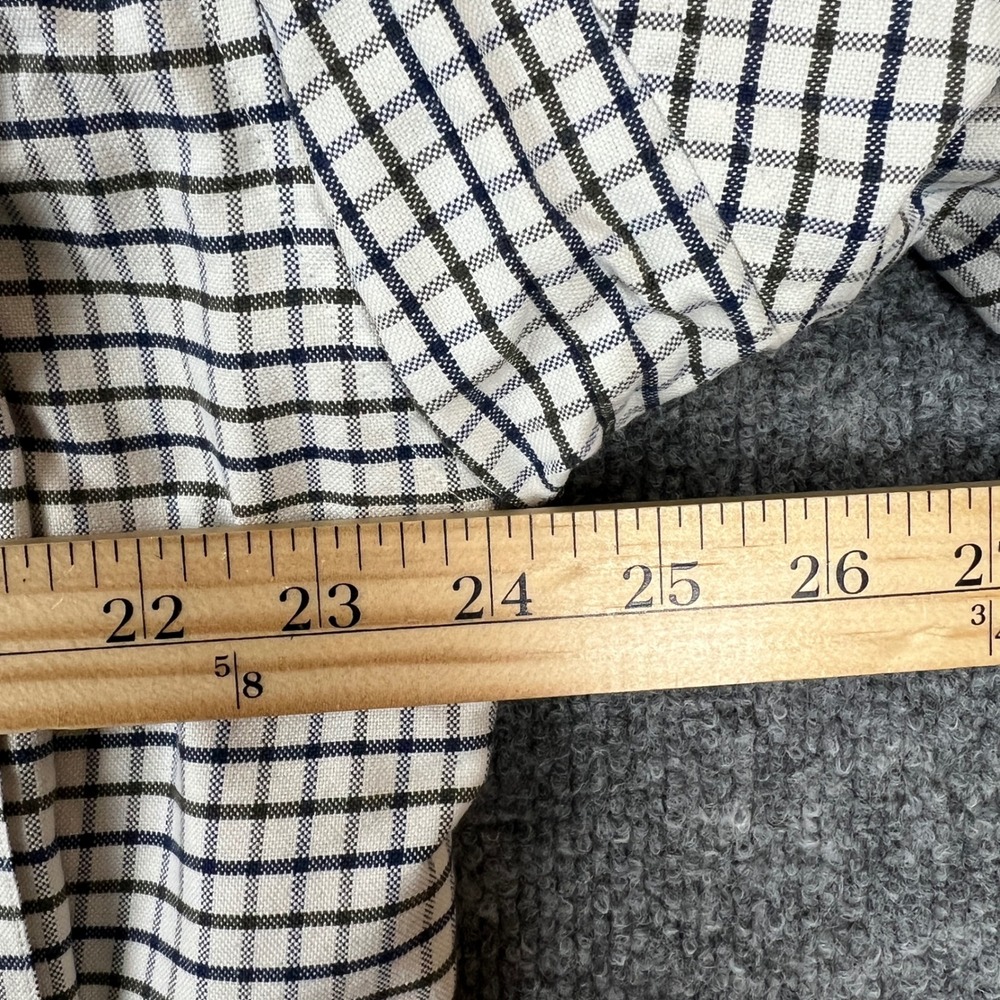Willis & Geiger Dress Shirt Men 16/35 White Tattersall Check Cotton Button Down - Picture 8 of 9